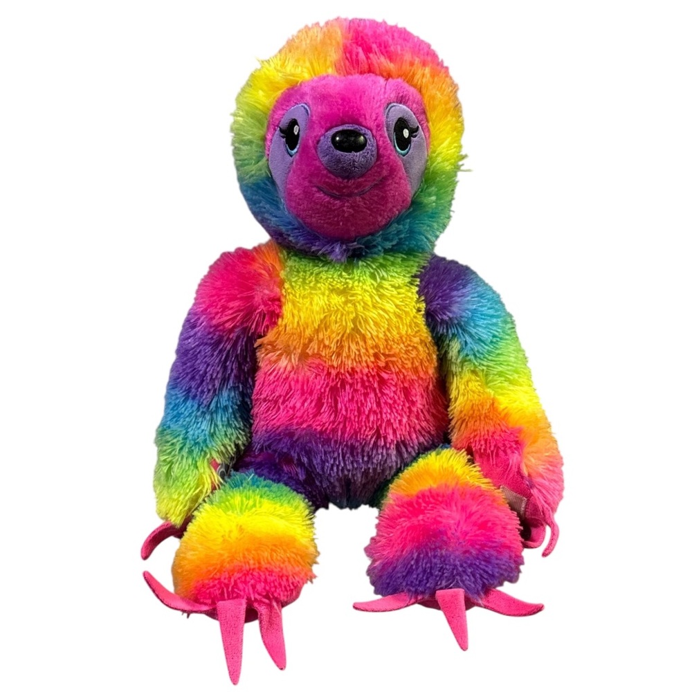 Build A‎ Bear Lets Hang Rainbow Sloth Plush Toy
